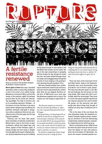 Rupture zine autumn 2022 cover